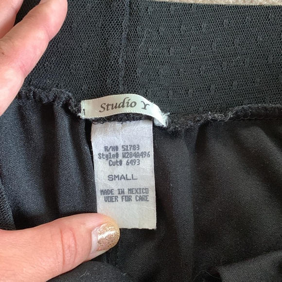 Studio Y Black Tiered Mesh Mini Skirt - Picture 3 of 8